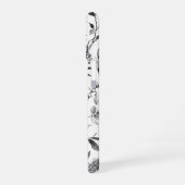 シノワズリの水彩花の植物画 iPhone 16ケース (左側面)