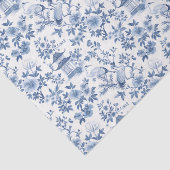 シノワズリーの塔と鶴のデザイン 薄葉紙 (詳細)