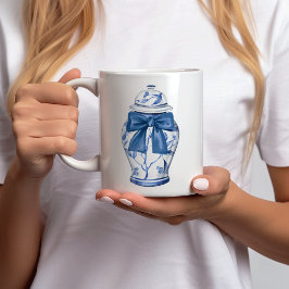 シノワズリーデザインの生姜ジャーポーセラミックマグカップ コーヒーマグカップ