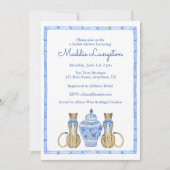 シノワズリー水彩チータージンジャージャー 招待状 (正面)