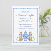 シノワズリー水彩チータージンジャージャー 招待状 (スタンド正面)