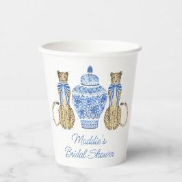 シノワズリー水彩ボウ チーター ジンジャージャー 紙コップ