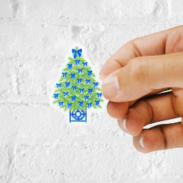 シノワズリー クリスマスツリー ビニールステッカー シール