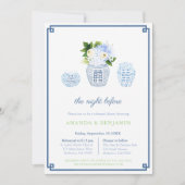 シノワズリー シック ウェルカム ディナー ウェディング リハーサル 招待状 (正面)