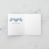 シノワズリー デルフトブルー パターン•オーダーメイド ウェディング サンキューカード (内部)