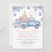 シノワズリー トラック メリー リトル クリスマス パーティー 招待状 (正面)