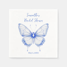 シノワズリー バタフライ ブライダル シャワー スタンダードカクテルナプキン