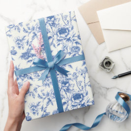 シノワズリー フラワーズ 誕生日 シャワ ウェディング ラッピングペーパー