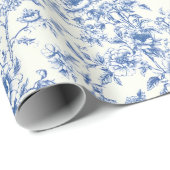 シノワズリー フラワーズ 誕生日 シャワ ウェディング ラッピングペーパー (ロールコーナー)