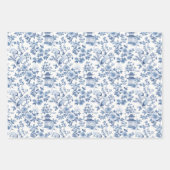 シノワズリー フラワーパターン ラッピングペーパーシート (正面2)