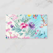 シノワズリー フラワーパターン 名刺 (裏面)