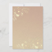 シノワズリー フローラル ゴールド バーガンディー ウェディング 招待状 (裏面)