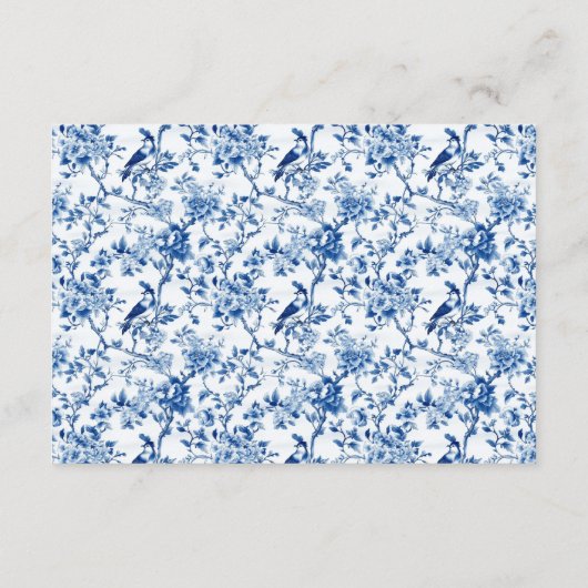 シノワズリー ブルーバードと花の結婚式 エンクロージャーカード (裏面)