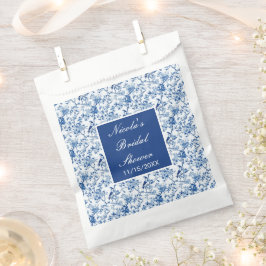 シノワズリー ブルーバードと花の ブライダルシャワー フェイバーバッグ