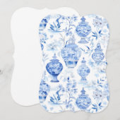 シノワズリー ブルー インビテーション (正面/裏面)