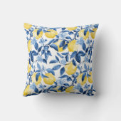 シノワズリー ブルー フラワーブライダルシャワー クッション (裏面)