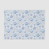 シノワズリー ブルー フラワーブライダルシャワー 薄葉紙 (正面)