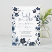 シノワズリー ブルー ブライダル シャワー 招待状 (スタンド正面)