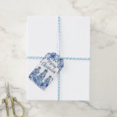 シノワズリー ブルー ホワイト フラワーナチュレッカー ソルジャー ギフトタグ (より糸付き)