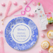 シノワズリー ブルー ホワイト ブライダル シャワー ペーパープレート (パーティー)