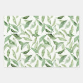 シノワズリー ブルー 花 レモン 葉 ブライダル シャワー ラッピングペーパーシート (正面3)