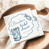 シノワズリー ブーツとバブル ブライズシャワー スタンダードカクテルナプキン