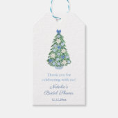 シノワズリー ホリデー ツリー ブライダル シャワー フェイバータグ ギフトタグ (正面)