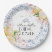 シノワズリー レモン ティー ブライダル シャワー テーブル デコ ペーパープレート (正面)