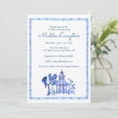 シノワズリー 水彩 パゴダ 招待状 (スタンド正面)