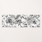 シノワズリー 水彩 花 ボタニカル ペインティング ヨガマット (正面(横))
