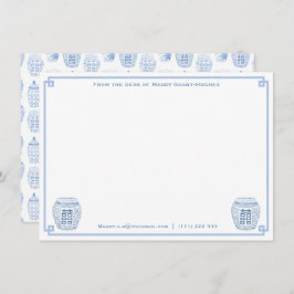 シノワズリー・ chic 文房具  名前から直接お届け ノートカード