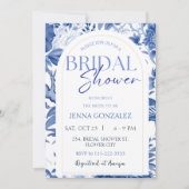 シノワセリーアジアンソウルブルーブライダルシャワー 招待状 (正面)