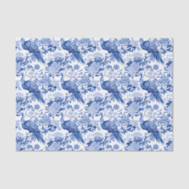 シノワセリーブルー&ホワイトフローラアジアの鳥 薄葉紙