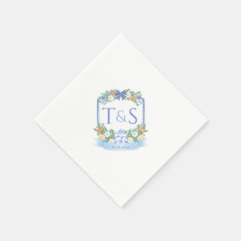 シノワセリーホリデーズカップルクレストウェディングパーティー スタンダードカクテルナプキン