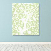 シノワセリーラージグリーンキャンバスアート キャンバスプリント (インサイチュ (ウッドフロア))