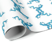 シノワセ中国のリーブルー絵を描ドラゴン ラッピングペーパー (ロールコーナー)