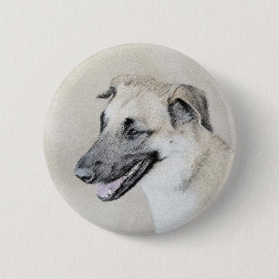 シノーク(ヘリコプター耳)絵画 - 犬のアート 缶バッジ
