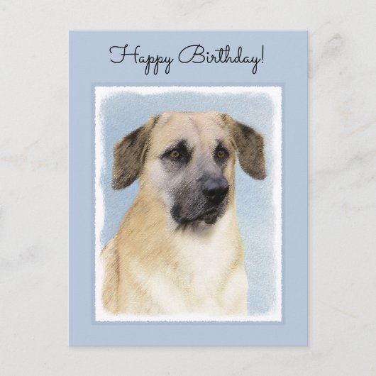 シノーク (垂れ耳) 絵画 - オリジナル犬アート ポストカード (正面)