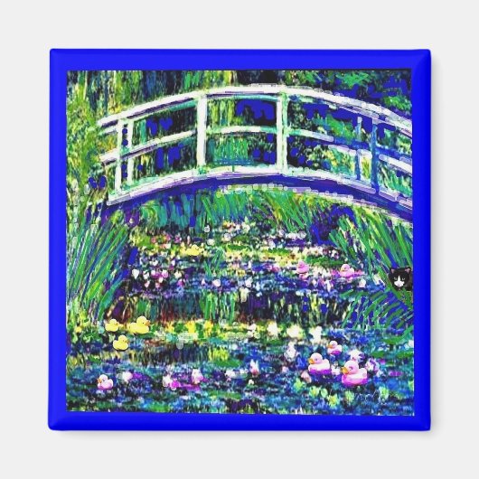 シバの橋、猫、ア日本のート・パロディ、 マグネット (正面)