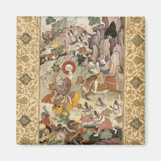 シバは悪魔アンダッカを殺す， c.1585-90 マグネット (正面)