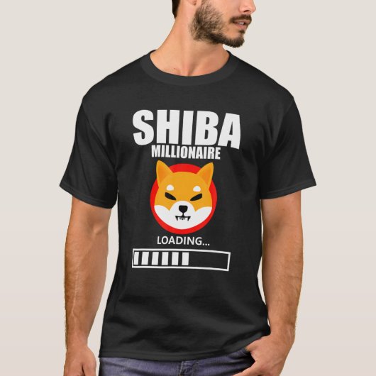シバコイン暗号通貨シバ暗号ミリオネア Tシャツ (正面)