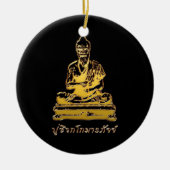 シバゴコマルパージブッダのタイのマッサージ セラミックオーナメント (正面)