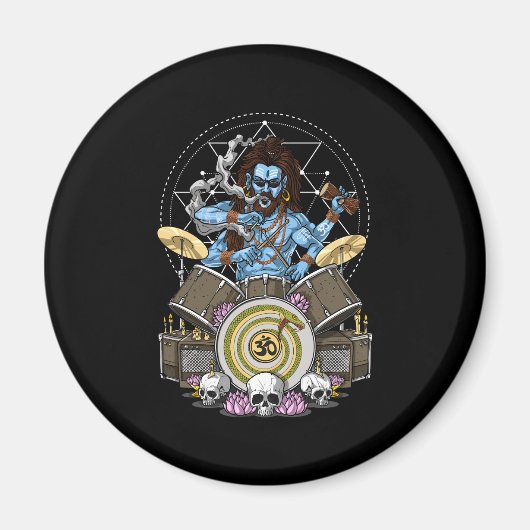 シバヘビーメタルドラマー マグネット (正面)