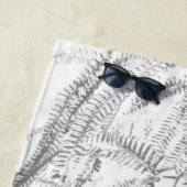 シバーエレガントシダ模様 ビーチタオル (インサイチュ)