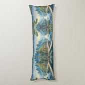 シバートアジア風光明媚な青と緑の装飾 ボディピロー (裏面 (縦))