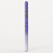 シパーソナライズされたッガーリークパープルグラデーショングリッター Case-Mate iPhoneケース (裏面/右)