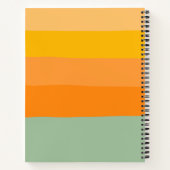 シパーソナライズされたッモダンクストライプレシピ ノートブック (裏面)