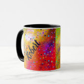 シパーソナライズされたート音楽の風化絵を描マグカップ マグカップ (正面左)