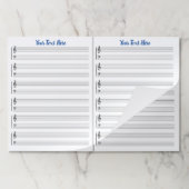 シパーソナライズされたー空白のト音楽 ペーパーパッド (折り畳み)