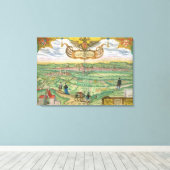 「シビタスオルビステラルム」のレーゲンスバーグの地図 キャンバスプリント (インサイチュ (ウッドフロア))